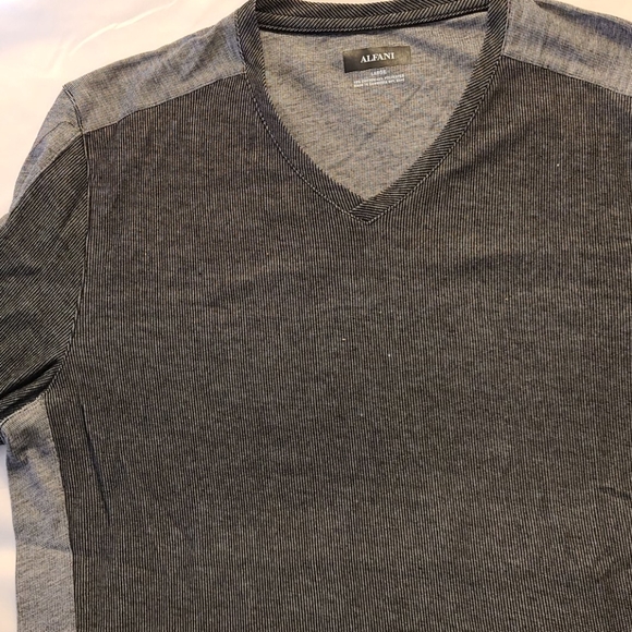 Alfani long-sleeve V-neck tee black gray - Picture 5 of 16
